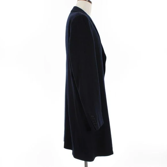 Cardinal of Canada NWT Top Coat Size 48R in Solid Navy Blue 100% Cashmere